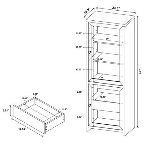 Denison Black 3-Piece Entertainment Center 79-inch TV Stand by Coaster at Eve Furniture