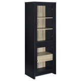 Denison Black 67-inch 2-Door Media Tower Storage Cabinet by Coaster at Eve Furniture