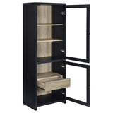Denison Black 67-inch 2-Door Media Tower Storage Cabinet by Coaster at Eve Furniture