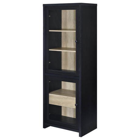 Denison Black 67-inch 2-Door Media Tower Storage Cabinet by Coaster at Eve Furniture