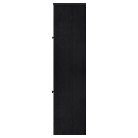 Denison Black 67-inch 2-Door Media Tower Storage Cabinet by Coaster at Eve Furniture