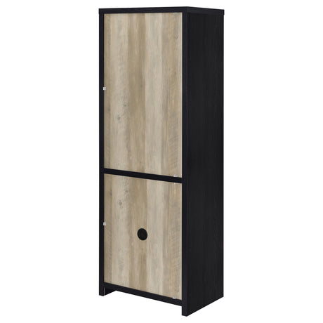 Denison Black 67-inch 2-Door Media Tower Storage Cabinet by Coaster at Eve Furniture