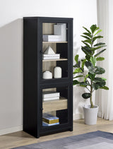Denison Black 67-inch 2-Door Media Tower Storage Cabinet by Coaster at Eve Furniture