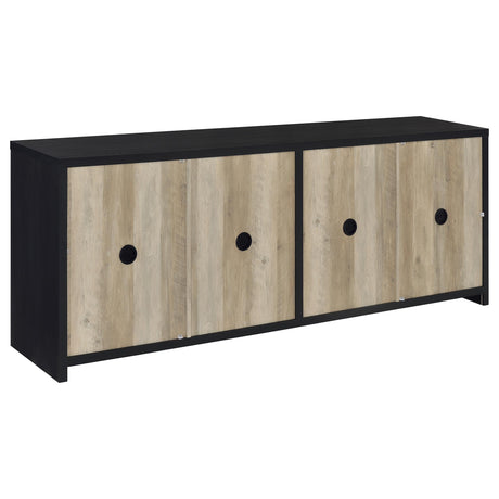 Denison Black 79-inch 4-Door TV Stand Media Console by Coaster at Eve Furniture