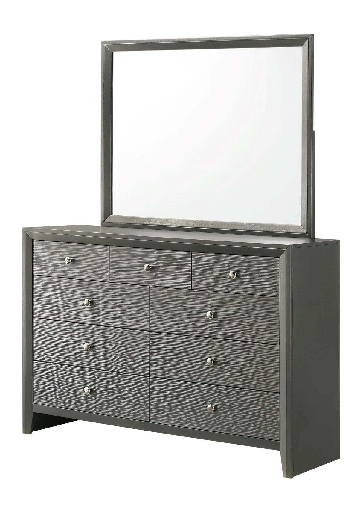 Denker Gunmetal Dresser by Crown Mark at Eve Furniture