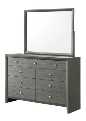 Denker Gunmetal Dresser by Crown Mark at Eve Furniture