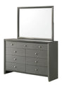 Denker Gunmetal Dresser Mirror by Crown Mark at Eve Furniture