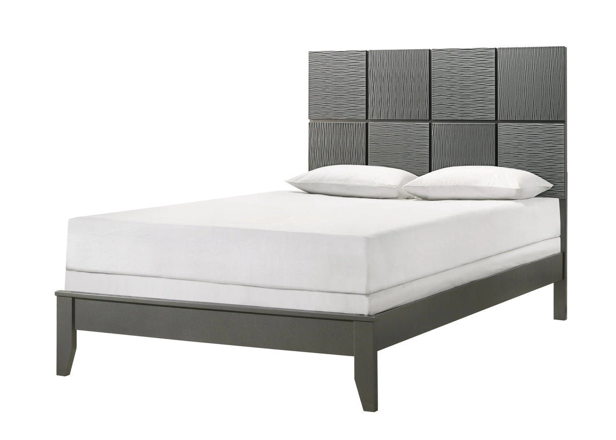 Denker Gunmetal Full Panel Bed by Crown Mark at Eve Furniture