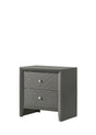 Denker Gunmetal Nightstand by Crown Mark at Eve Furniture
