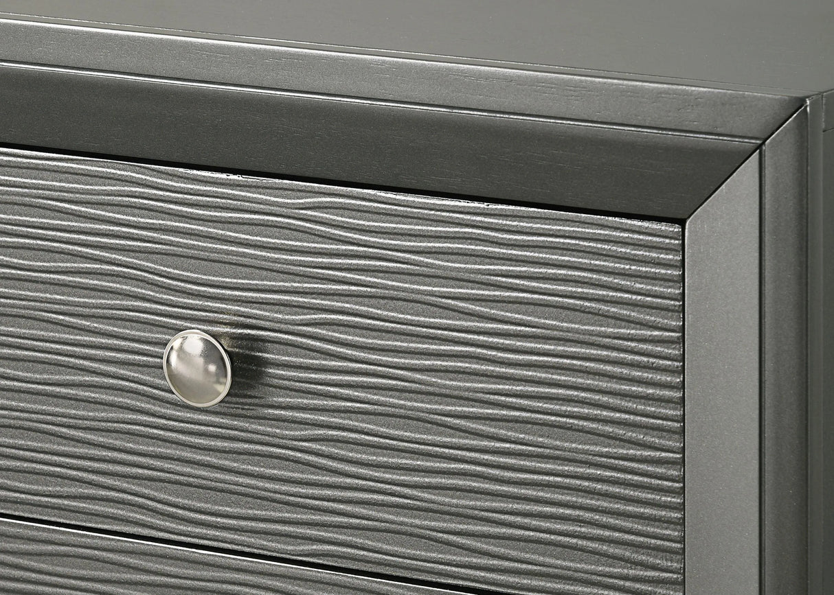 Denker Gunmetal Panel Bedroom Set by Crown Mark at Eve Furniture