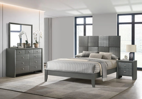 Denker Gunmetal Panel Youth Bedroom Set by Crown Mark at Eve Furniture
