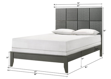 Denker Gunmetal Panel Youth Bedroom Set by Crown Mark at Eve Furniture