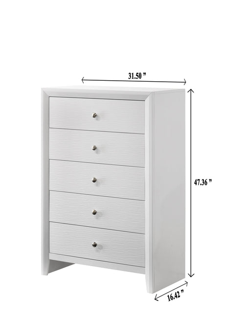 Denker White Panel Bedroom Set by Crown Mark at Eve Furniture