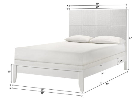 Denker White Panel Bedroom Set by Crown Mark at Eve Furniture