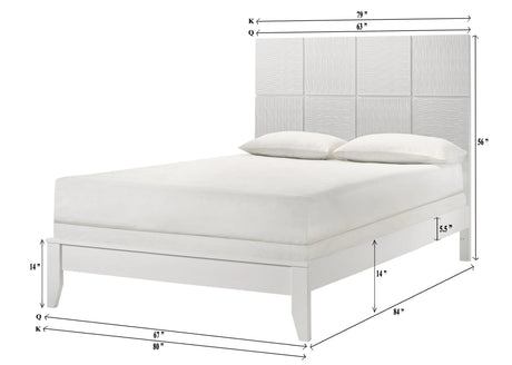 Denker White Panel Bedroom Set by Crown Mark at Eve Furniture