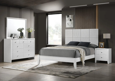 Denker White Panel Bedroom Set by Crown Mark at Eve Furniture