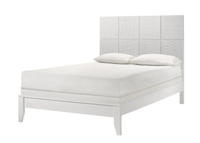 Denker White Queen Panel Bed by Crown Mark at Eve Furniture