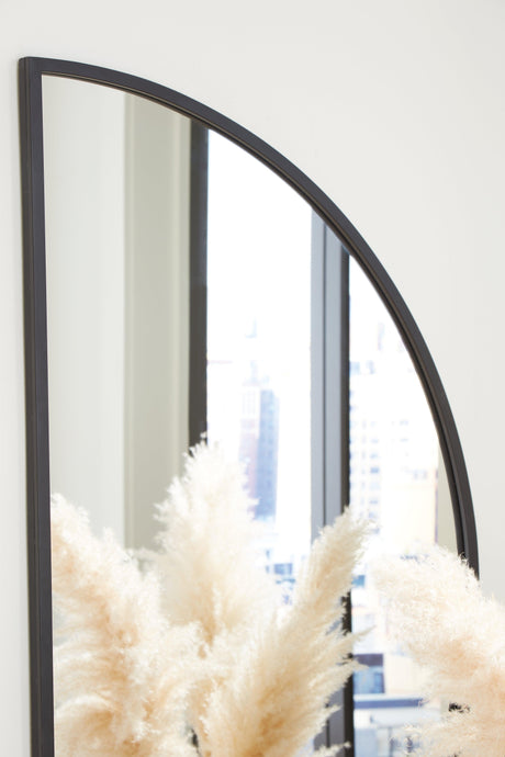 Denlow Black Accent Mirror by Ashley at Eve Furniture