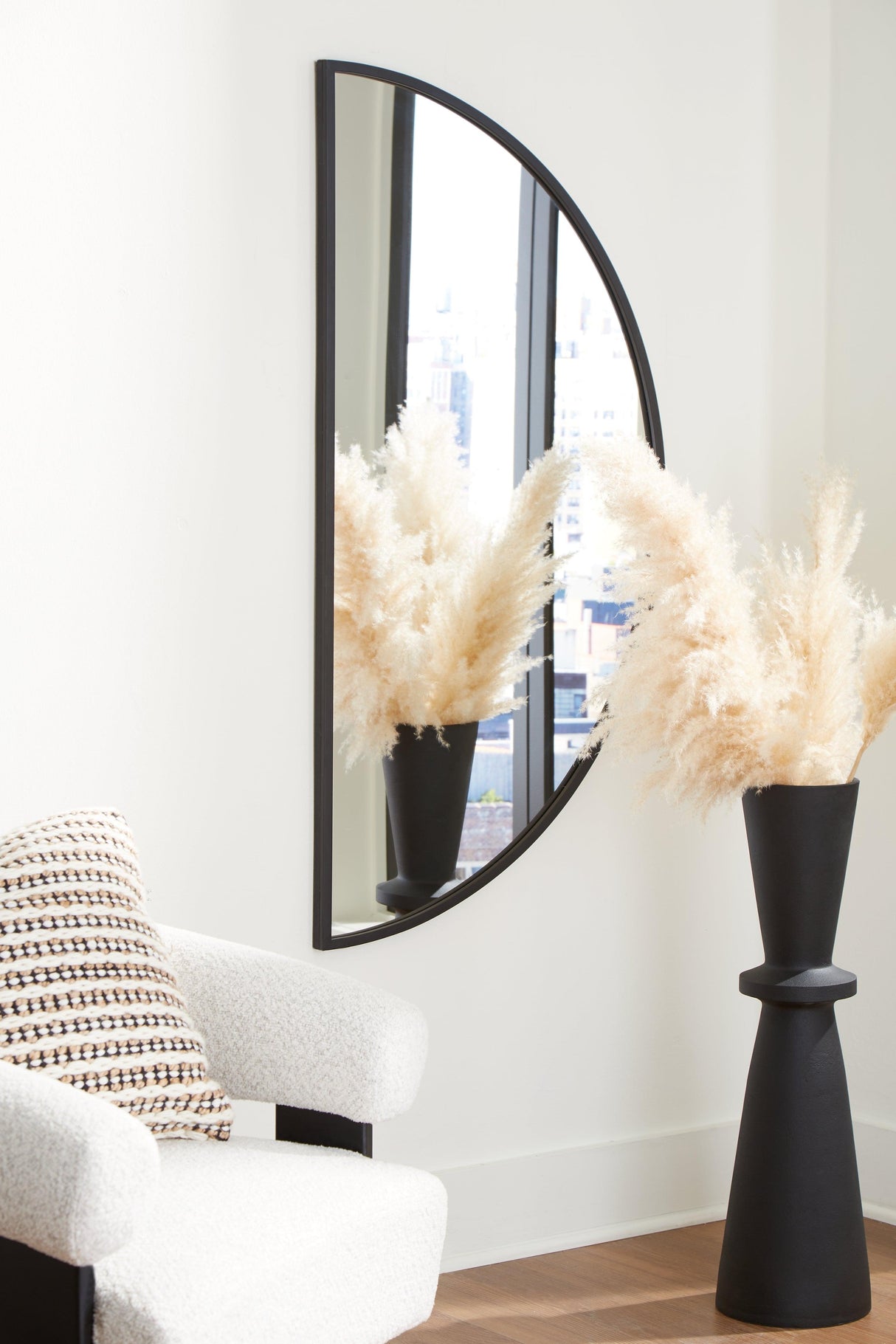 Denlow Black Accent Mirror by Ashley at Eve Furniture
