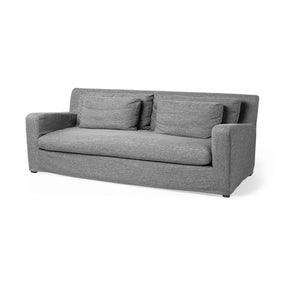Denly II 92 Inch Slipcover Three Seater Sofa In Casterock Gray by Mercana at Eve Furniture