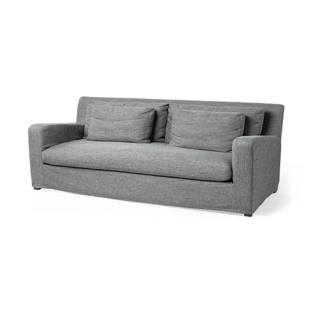 Denly II 92 Inch Slipcover Three Seater Sofa In Casterock Gray by Mercana at Eve Furniture