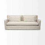 Denly II Beige Slipcover Three Seater Sofa by Mercana at Eve Furniture