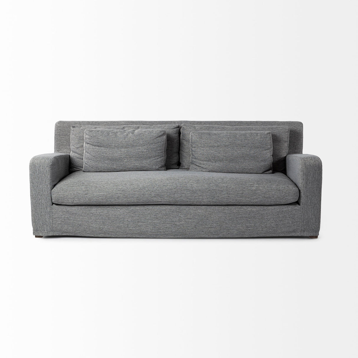Denly II Casterock Gray Slipcover Three Seater Sofa by Mercana at Eve Furniture