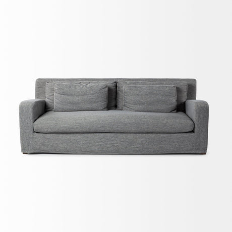 Denly II Casterock Gray Slipcover Three Seater Sofa by Mercana at Eve Furniture