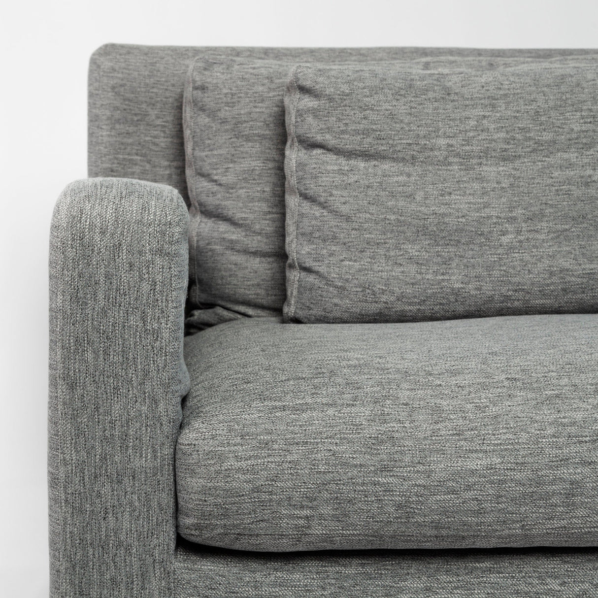 Denly II Casterock Gray Slipcover Three Seater Sofa by Mercana at Eve Furniture