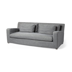 Denly II Casterock Gray Slipcover Three Seater Sofa by Mercana at Eve Furniture