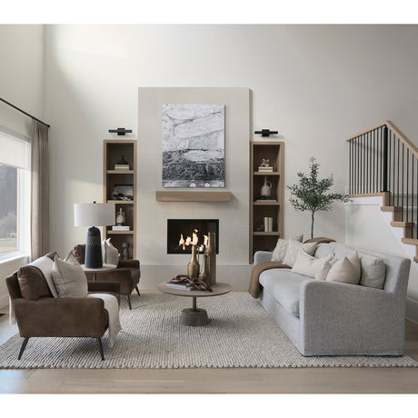 Denly II Frost Gray Slipcover Three Seater Sofa by Mercana at Eve Furniture
