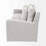Denly II Frost Gray Slipcover Three Seater Sofa by Mercana at Eve Furniture