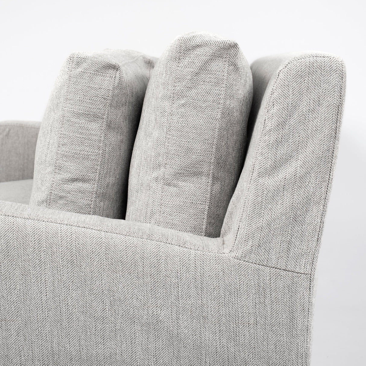 Denly II Frost Gray Slipcover Three Seater Sofa by Mercana at Eve Furniture
