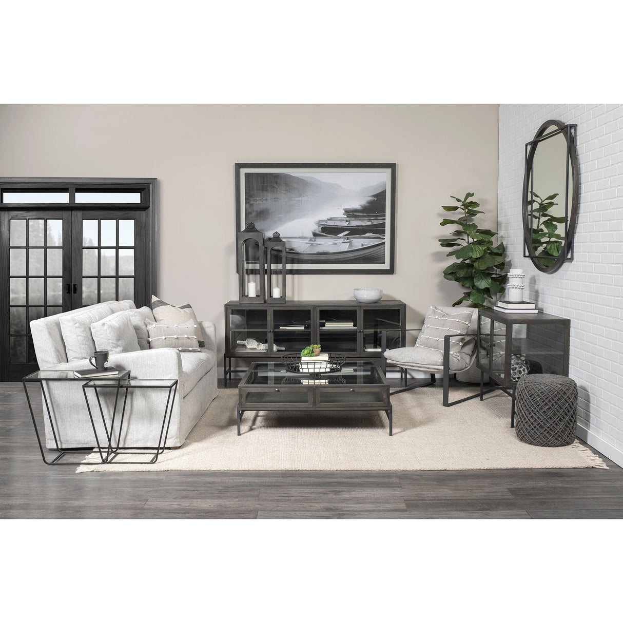 Denly II Frost Gray Slipcover Three Seater Sofa by Mercana at Eve Furniture