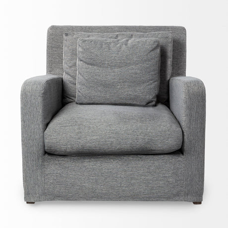 Denly III Castlerock Gray Slipcover Upholstered Arm Chair by Mercana at Eve Furniture