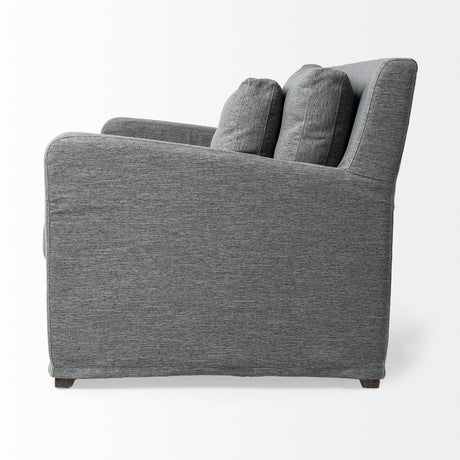 Denly III Castlerock Gray Slipcover Upholstered Arm Chair by Mercana at Eve Furniture