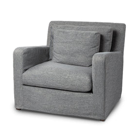 Denly III Castlerock Gray Slipcover Upholstered Arm Chair by Mercana at Eve Furniture