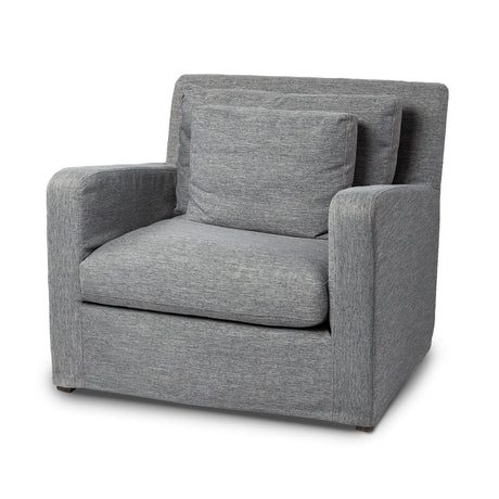 Denly III Castlerock Gray Slipcover Upholstered Arm Chair by Mercana at Eve Furniture