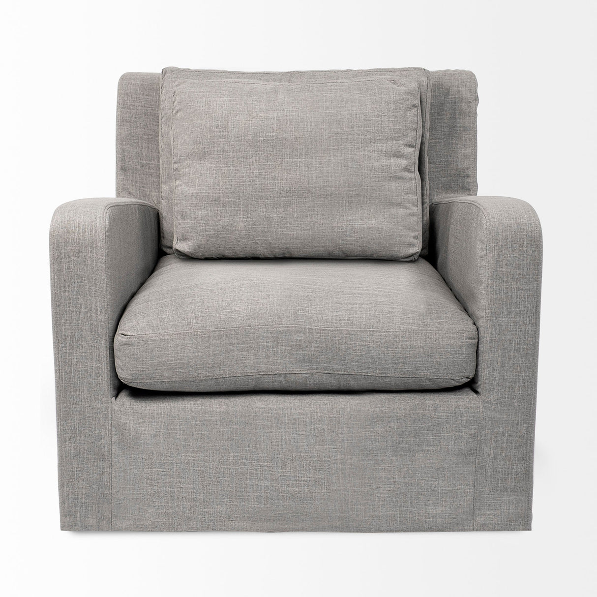 Denly III Flint Gray Slipcover Upholstered Arm Chair by Mercana at Eve Furniture