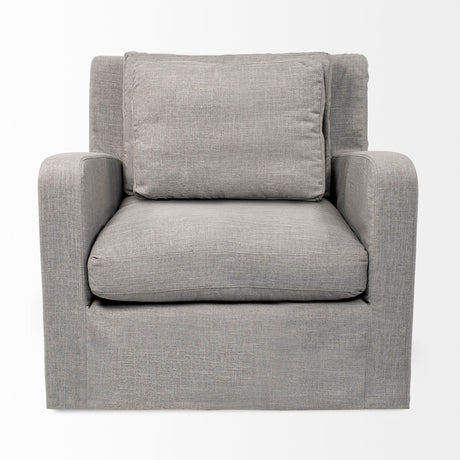 Denly III Flint Gray Slipcover Upholstered Arm Chair by Mercana at Eve Furniture