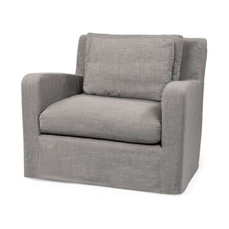 Denly III Flint Gray Slipcover Upholstered Arm Chair by Mercana at Eve Furniture
