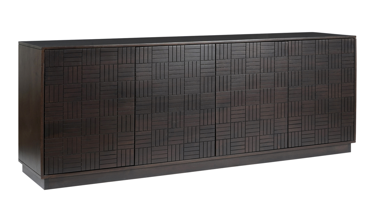Denman 4 Door Sideboard - Dark Brown by Moe's Home at Eve Furniture
