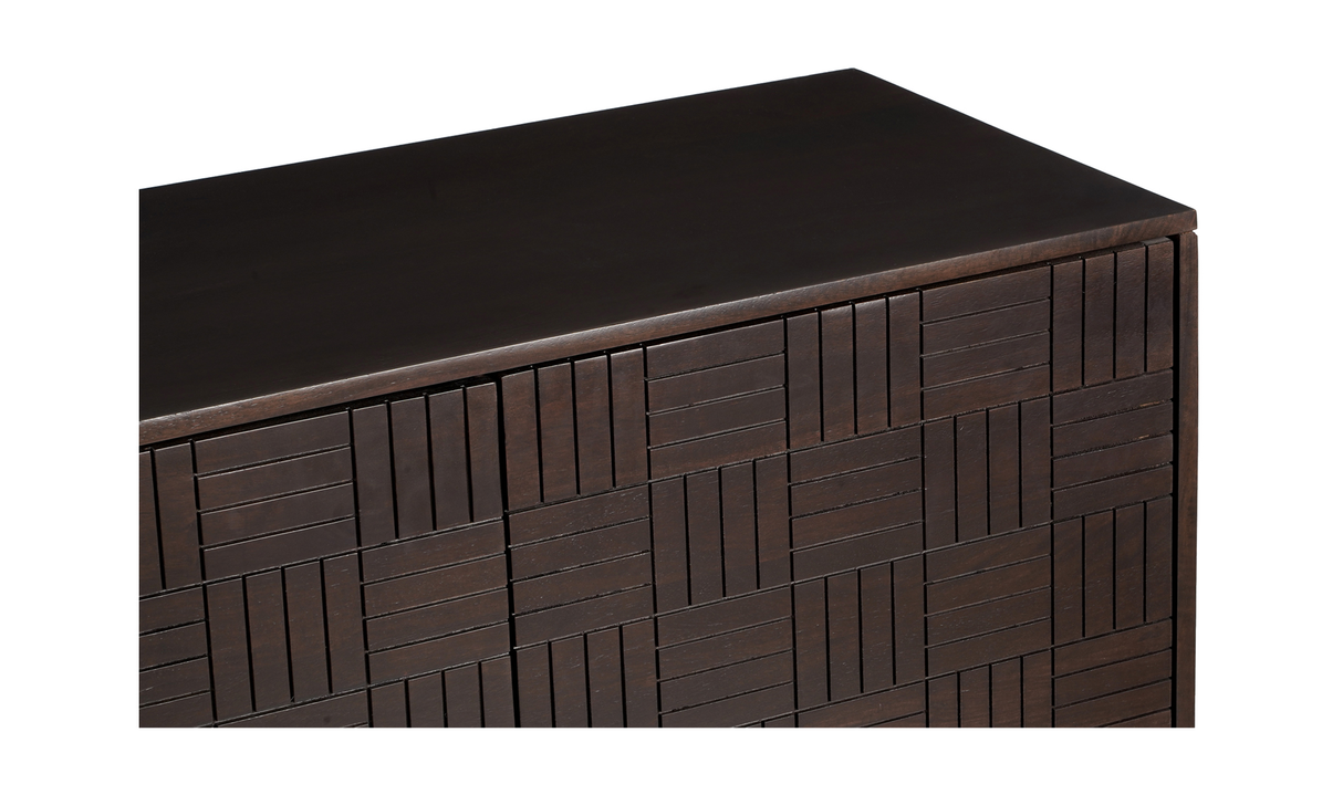 Denman 4 Door Sideboard - Dark Brown by Moe's Home at Eve Furniture