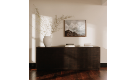 Denman 4 Door Sideboard - Dark Brown by Moe's Home at Eve Furniture