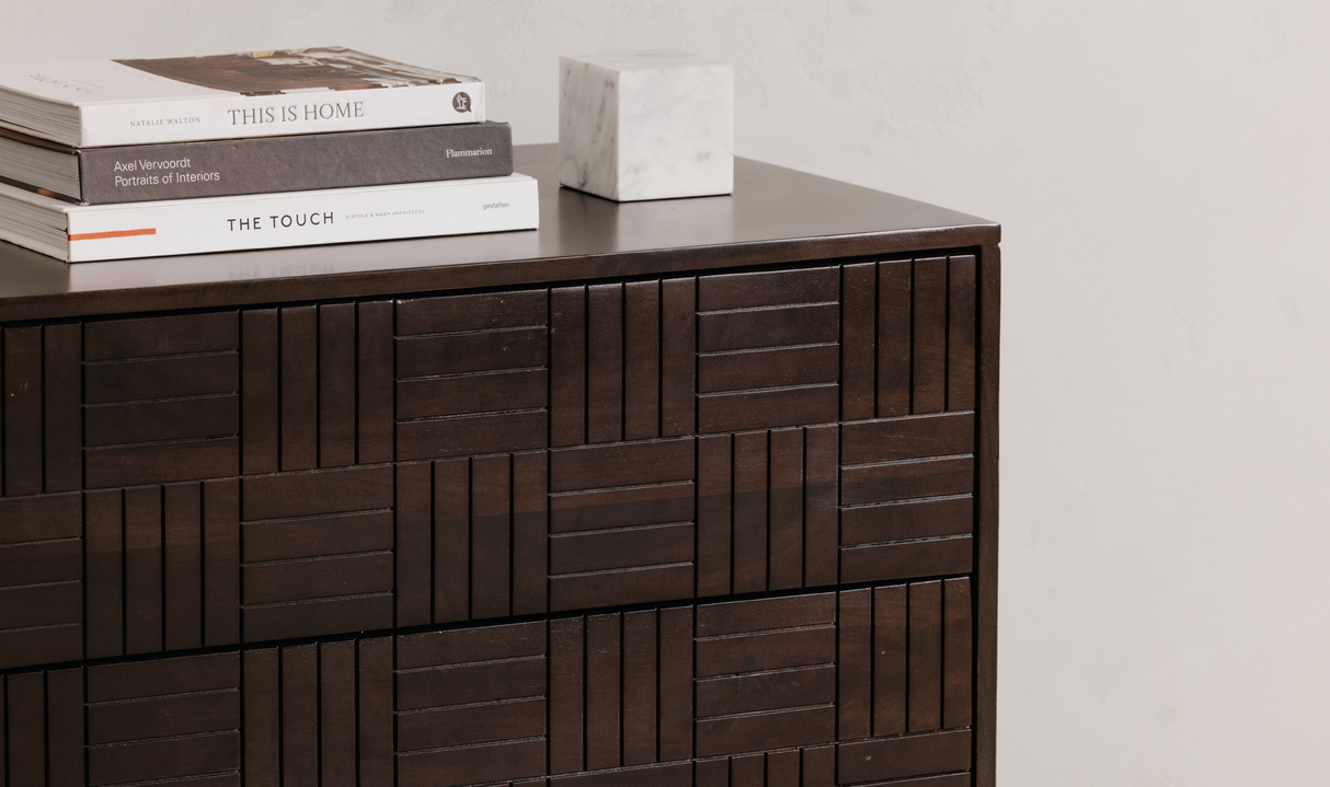 Denman 6 Drawer Dresser - Dark Brown by Moe's Home at Eve Furniture