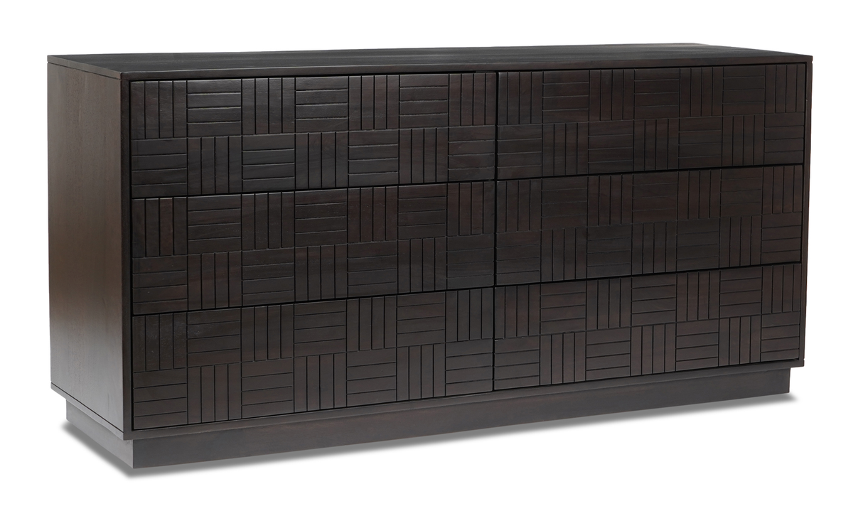 Denman 6 Drawer Dresser - Dark Brown by Moe's Home at Eve Furniture