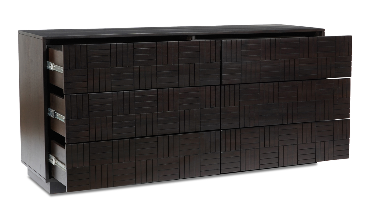 Denman 6 Drawer Dresser - Dark Brown by Moe's Home at Eve Furniture