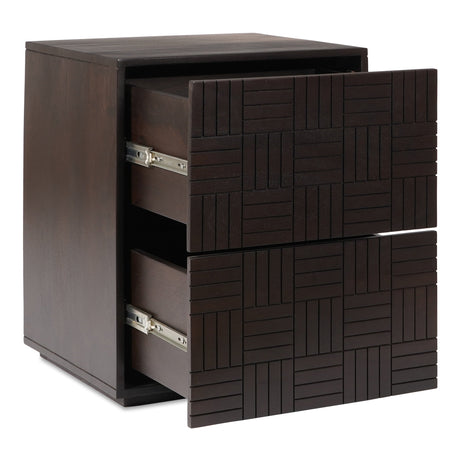 Denman Dark Brown Nightstand by MOES at Eve Furniture
