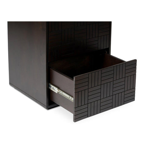 Denman Dark Brown Nightstand by MOES at Eve Furniture