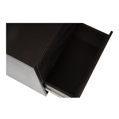 Denman Dark Brown Nightstand by MOES at Eve Furniture